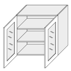 ArtExt Vrchná kuchynská skrinka Napoli W3S/80 POVRCHOVÁ ÚPRAVA DVIEROK: LESK, FAREBNÉ PREVEDENIE KORPUSU: BIELA