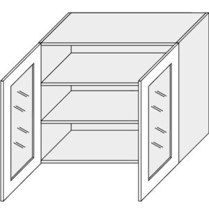ArtExt Vrchná kuchynská skrinka Napoli W3S/90 POVRCHOVÁ ÚPRAVA DVIEROK: LESK, FAREBNÉ PREVEDENIE KORPUSU: BIELA