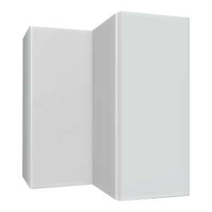 ArtExt Vrchná kuchynská skrinka rohová Napoli W12/60 POVRCHOVÁ ÚPRAVA DVIEROK: LESK, FAREBNÉ PREVEDENIE KORPUSU: BIELA