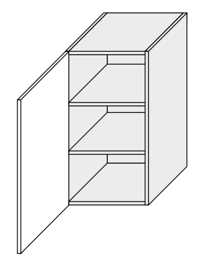 ArtExt Kuchynská skrinka horná, W2/45 Pescara Farba korpusu: Grey – Obrázok 11