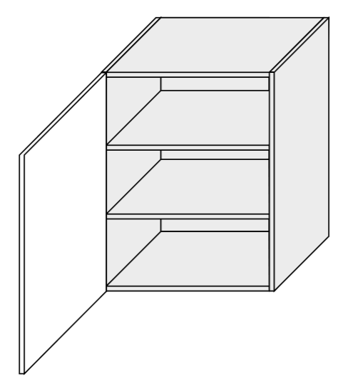 ArtExt Kuchynská skrinka horná, W2/60 Pescara Farba korpusu: Grey – Obrázok 11