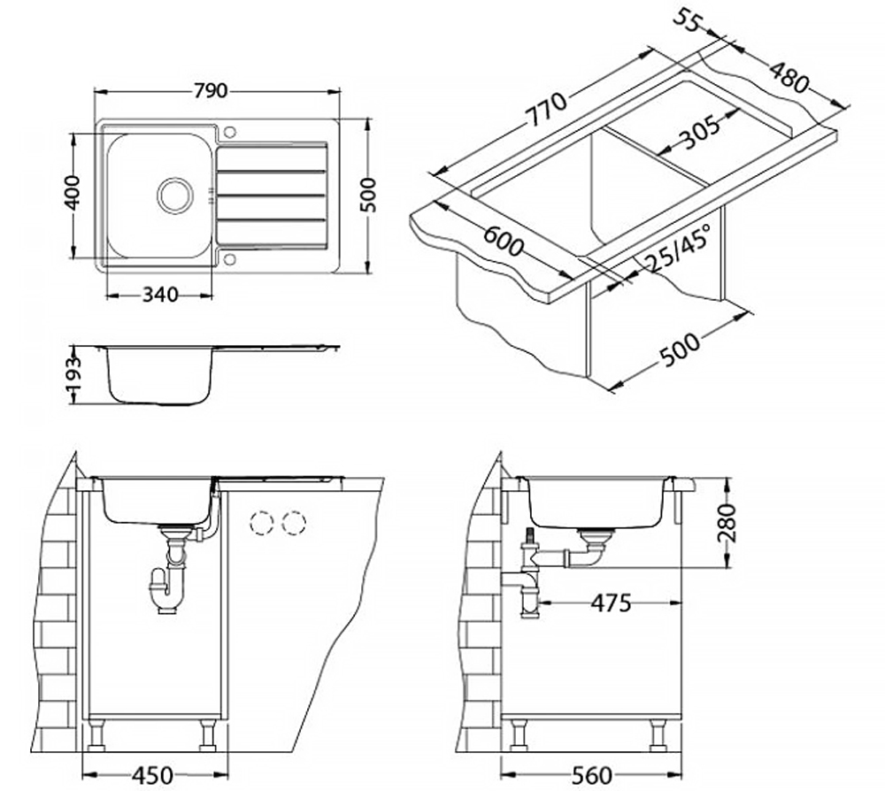 Alveus Nerezový drez LINE 80 MAXIM – Obrázok 3
