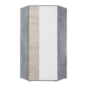 Meblar  Šatníková skriňa SIGMA SI2 L/P Farba: beton/biela/dub