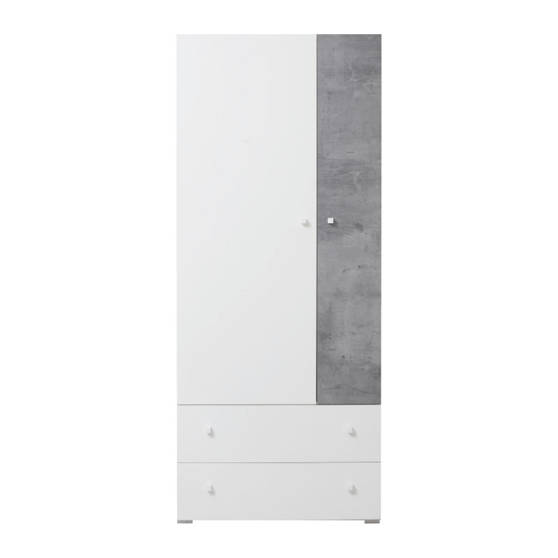 Meblar Šatníková skriňa SIGMA SI3 L/P Farba: beton/biela/dub – Obrázok 8