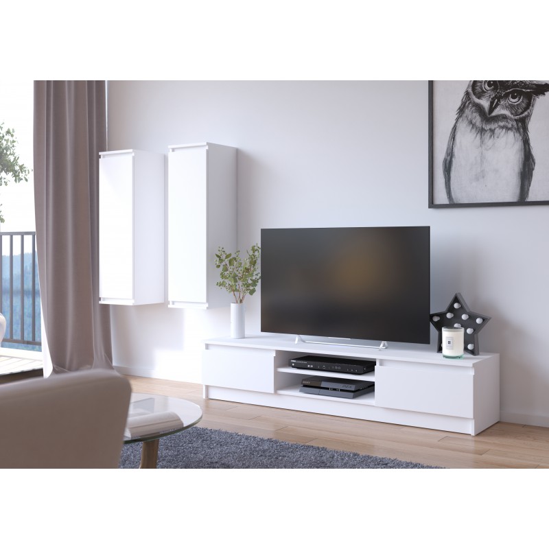 ArtAko TV stolík CLIPS K160 Farba: Biela / dub sonoma – Obrázok 4