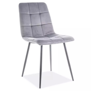 Signal Jedálenská stolička MILA VELVET Farba: Sivá / Bluvel 14