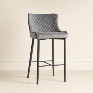 Signal Barová stolička COLIN B H-2 VELVET | sivá