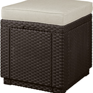 KETER Taburetka STOOL CUBE | hnedá