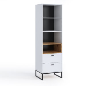 ArtGiB Regál OLIER OL-06 | biela/dub artisan