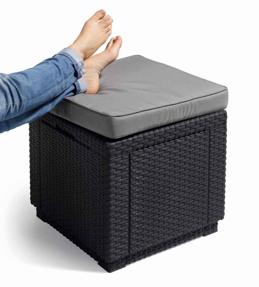 KETER Taburetka STOOL CUBE | grafit – Obrázok 3