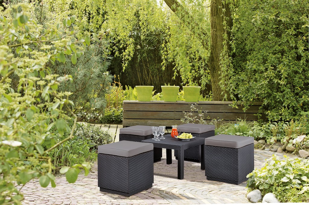 KETER Taburetka STOOL CUBE | grafit – Obrázok 4