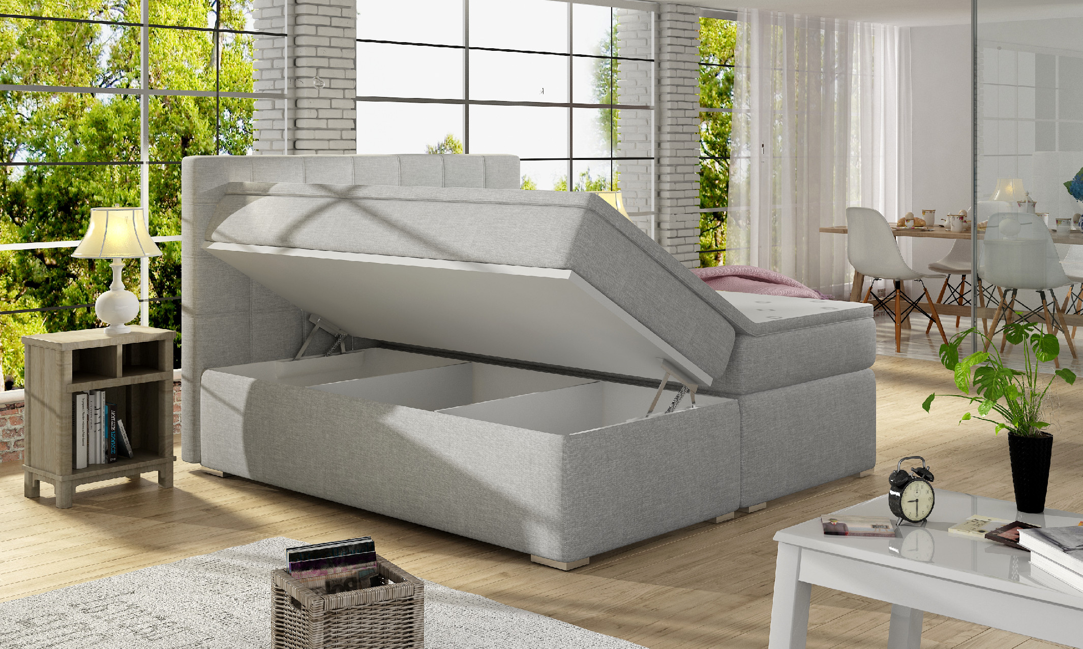ArtElta Manželská posteľ ALICE Boxspring | 140 x 200 cm Alice rozmer: 140x200 cm, Alice farba: Soft 11 – Obrázok 11