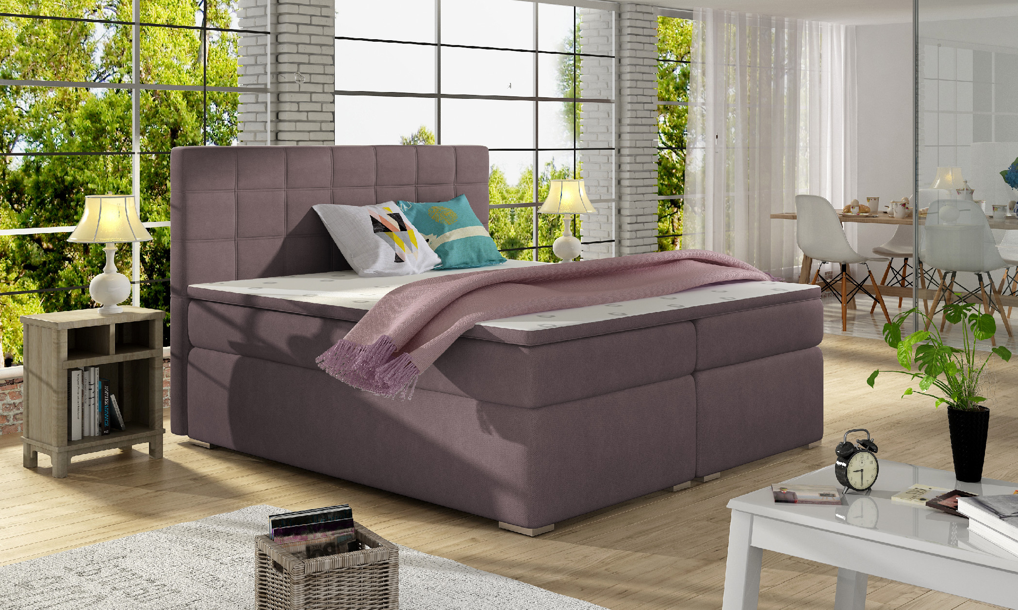 ArtElta Manželská posteľ ALICE Boxspring | 140 x 200 cm Alice rozmer: 140x200 cm, Alice farba: Soft 11 – Obrázok 5