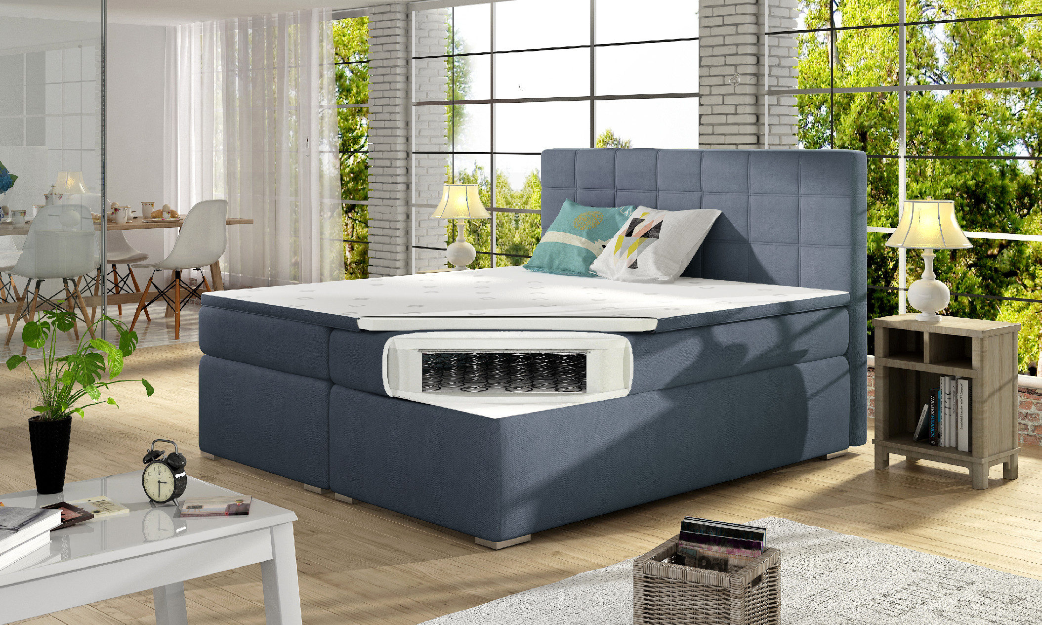 ArtElta Manželská posteľ ALICE Boxspring | 140 x 200 cm Alice rozmer: 140x200 cm, Alice farba: Soft 11 – Obrázok 10