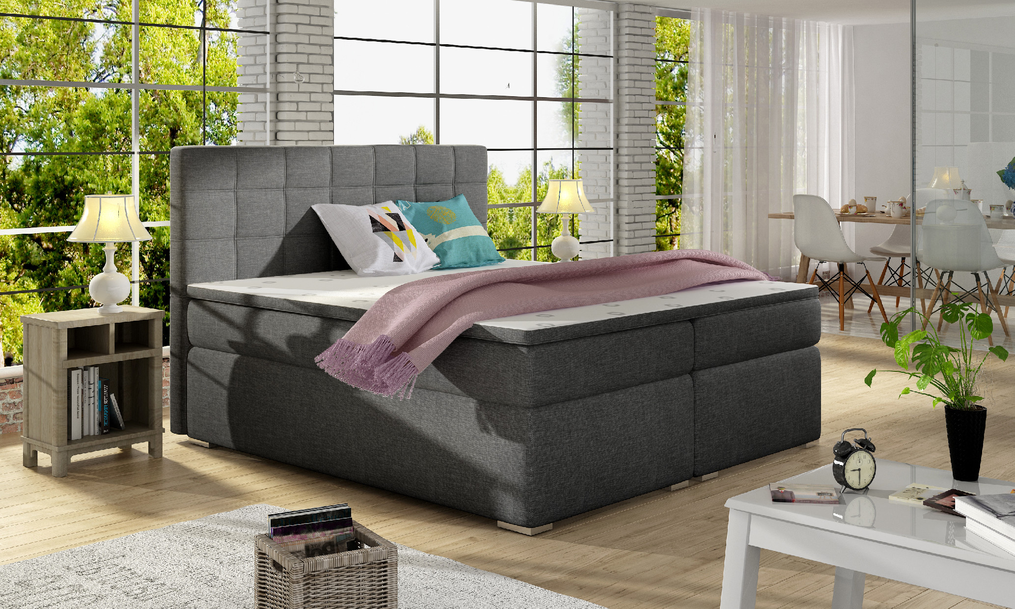 ArtElta Manželská posteľ ALICE Boxspring | 140 x 200 cm Alice rozmer: 140x200 cm, Alice farba: Soft 11 – Obrázok 2