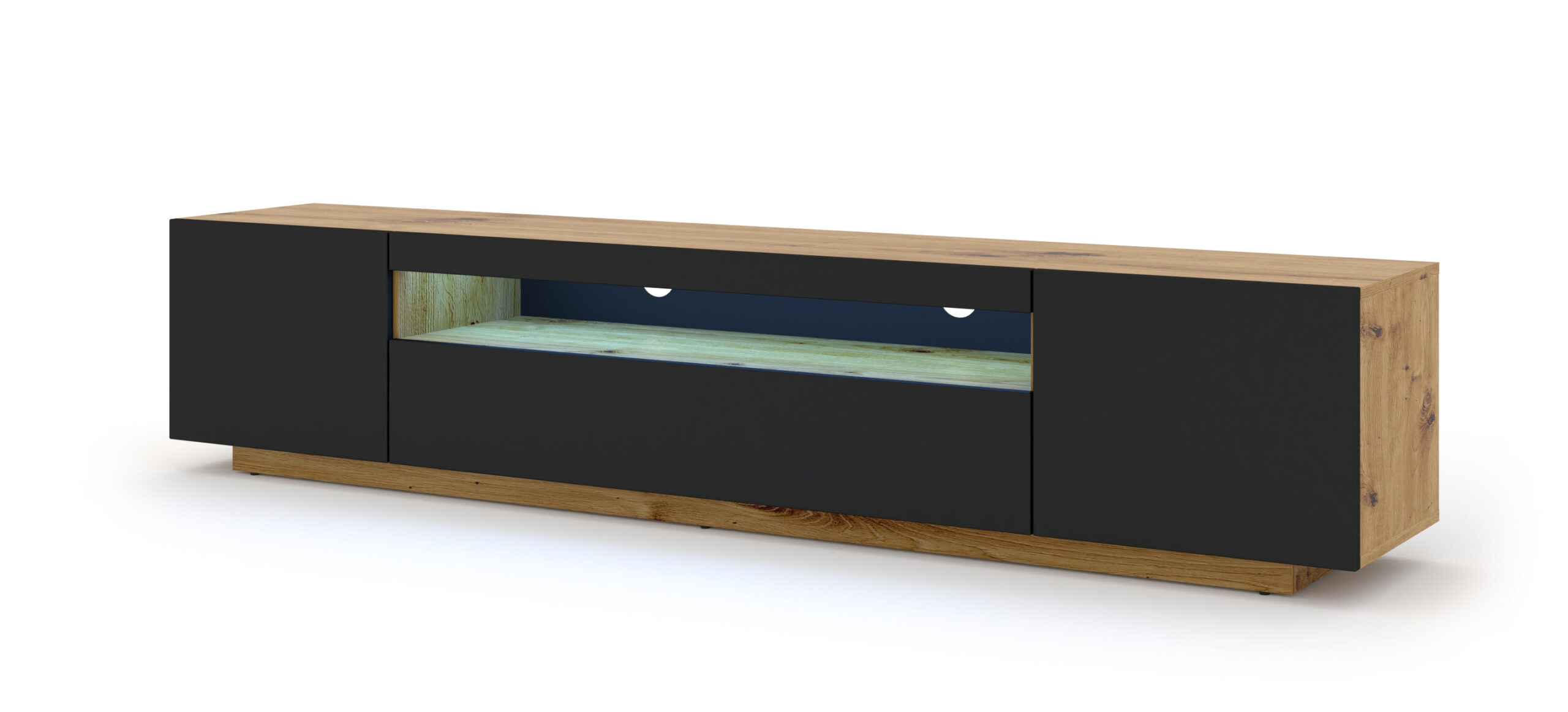 ARTBm TV stolík AURA 200 | dub artisan/čierny mat – Obrázok 4