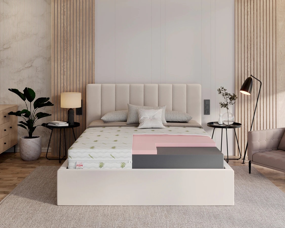 FDM Penový matrac ORSA Aloevera | 90 x 200 cm – Obrázok 2