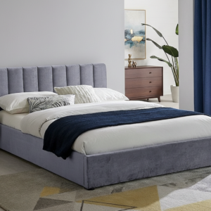 Signal Manželská posteľ MONTREAL VELVET 140 | sivá/tap.192