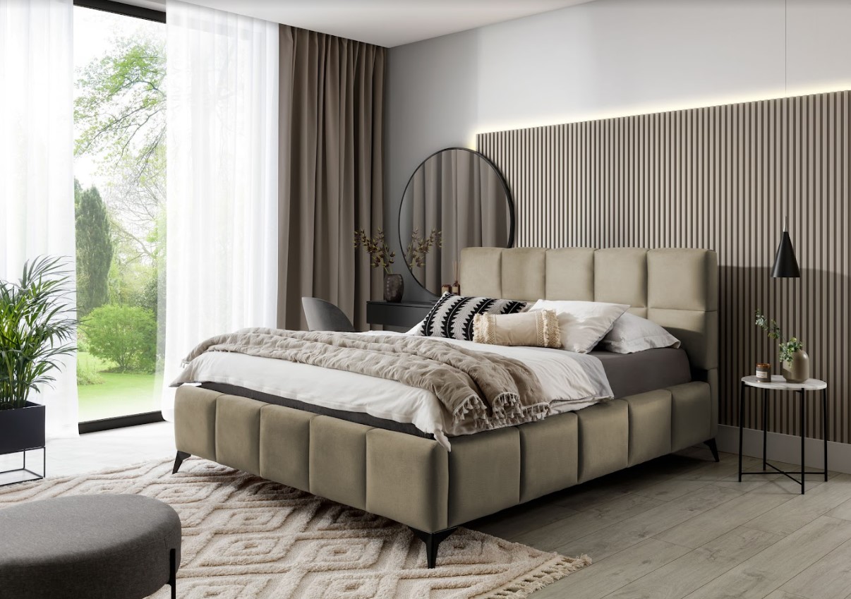 ArtElta Manželská posteľ MIST | 140 x 200 cm farebné prevedenie: Velvetmat 25 – Obrázok 8