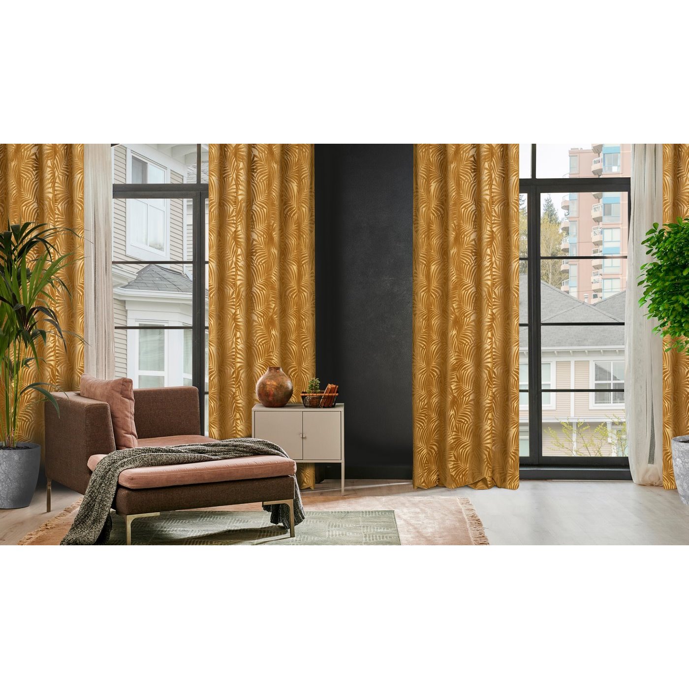 ArtFir Zatemňovací záves LIVIA K | medová 140 x 250 cm – Obrázok 2