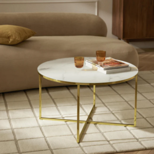 ArtAct Konferenčný stolík MELLISA 2  | biely mramor