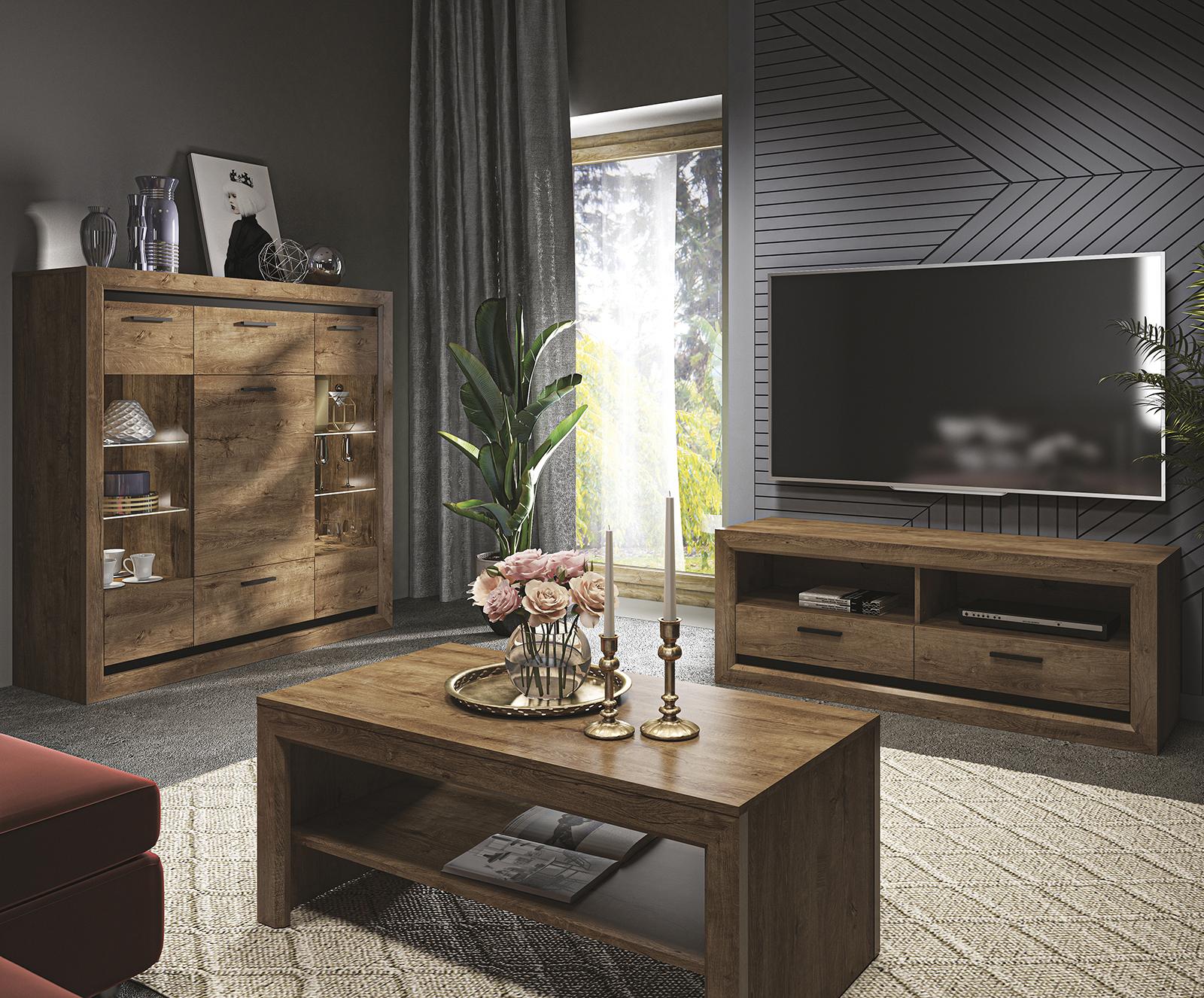 ArtMLM Vitrína BALCA 2601 s LED osvetlením – Obrázok 3