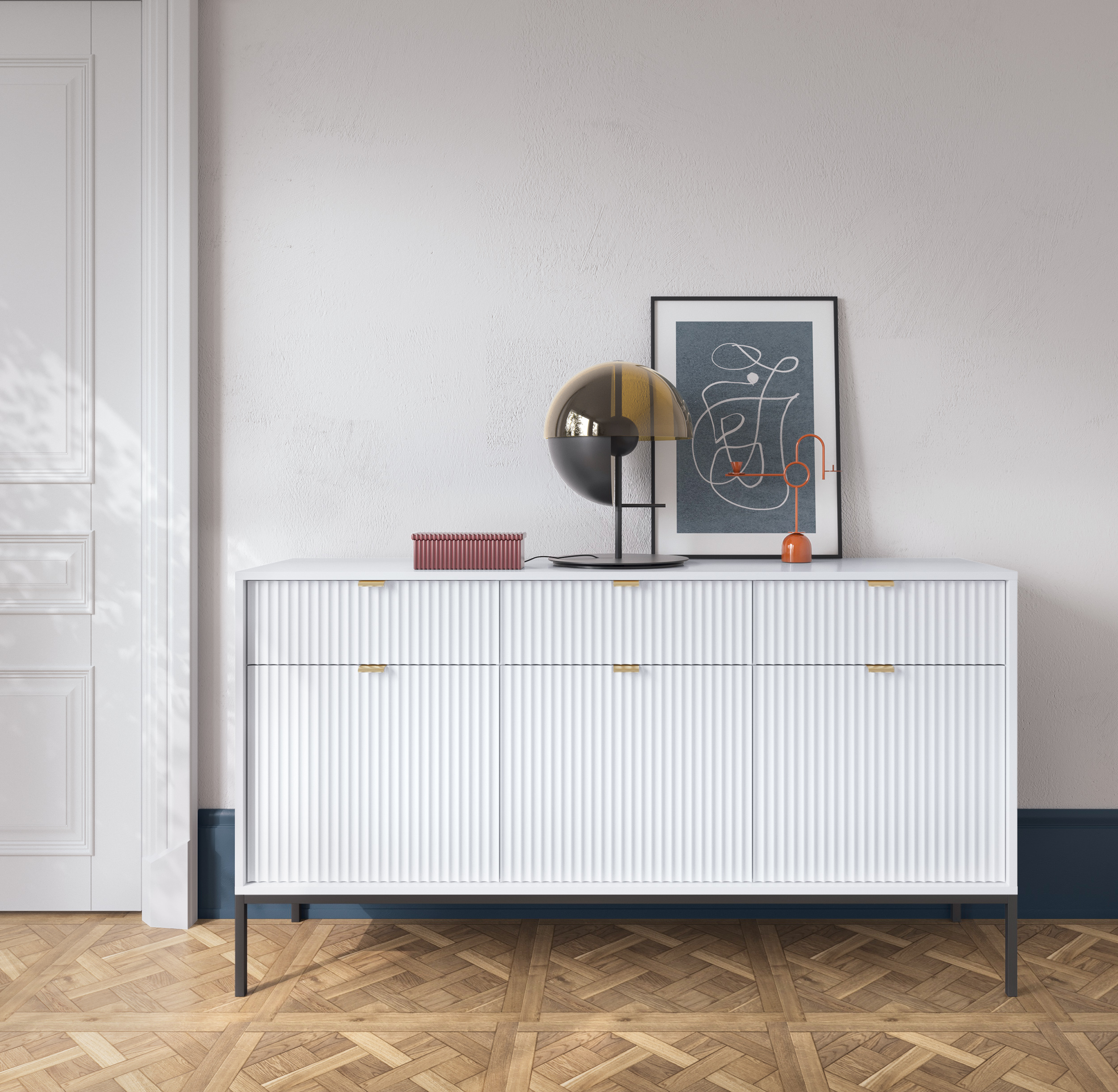 ArtPS Komoda MONA KSZ-154 | biela – Obrázok 2