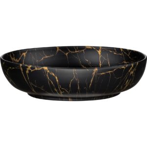 ArtCom Keramické umývadlo MONA MB12 | čierny mat/zlatá 52 cm