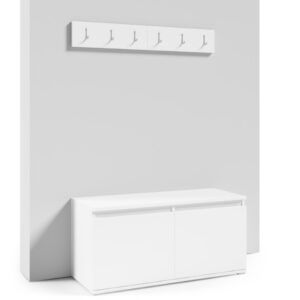 ArtPK Botník AMY 100 s vešiakom | biela