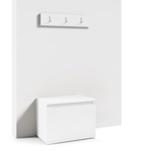 ArtPK Botník AMY 50 s vešiakom | biela