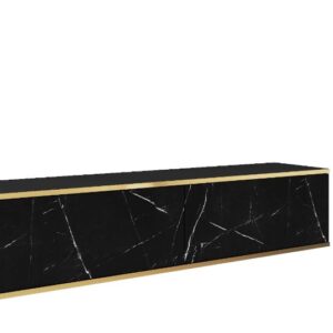 ArtPS TV stolík BIJOU 135 | závesný Farba: Čierny mramor royal