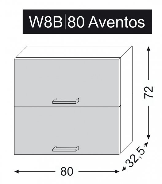 ArtExt Kuchynská skrinka horná BONN | W8B 80 Aventos Farba korpusu: Dub artisan – Obrázok 27
