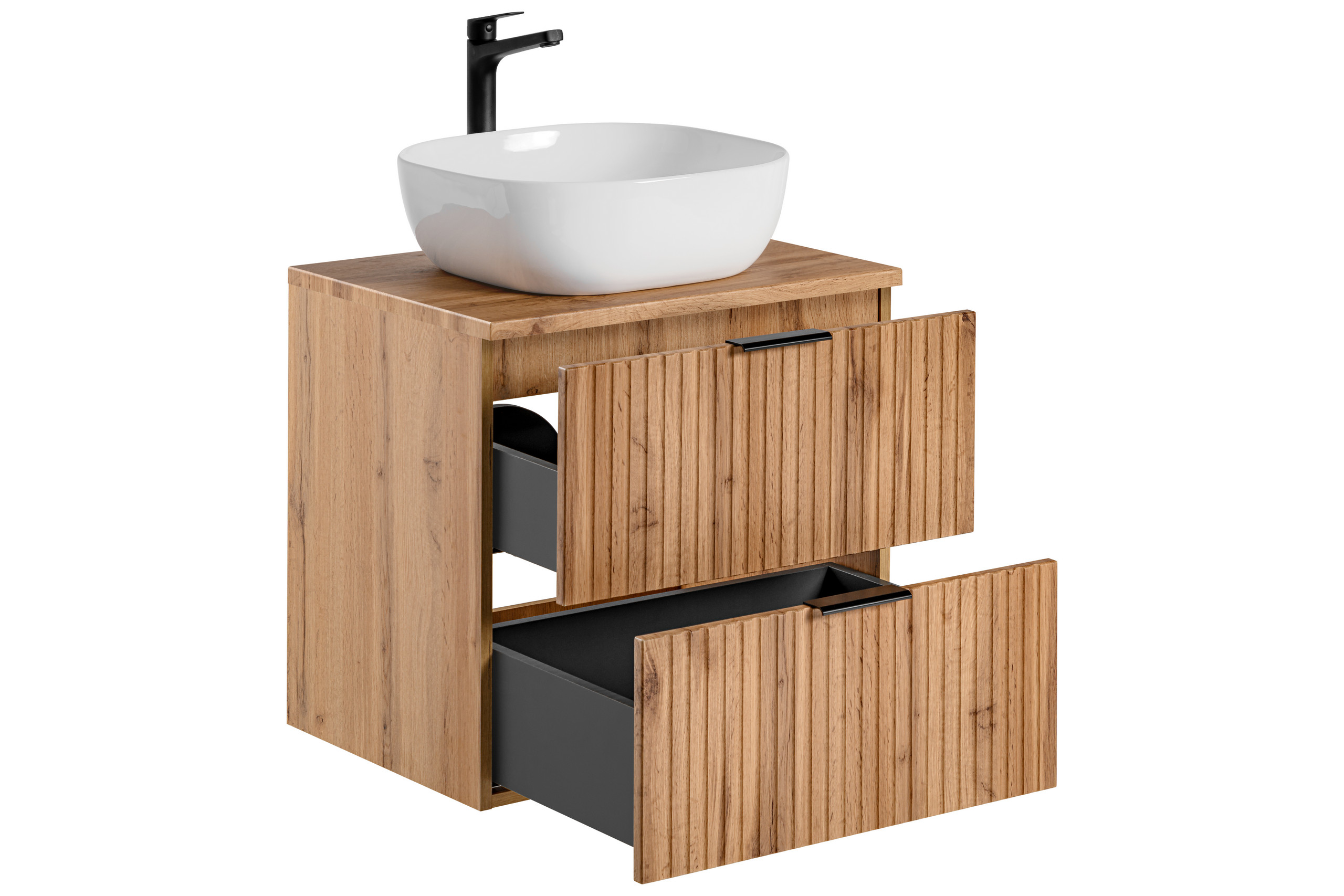 ArtCom Kúpeľňová skrinka s umývadlom a doskou ADEL Oak DU60/1 | 60 cm – Obrázok 2