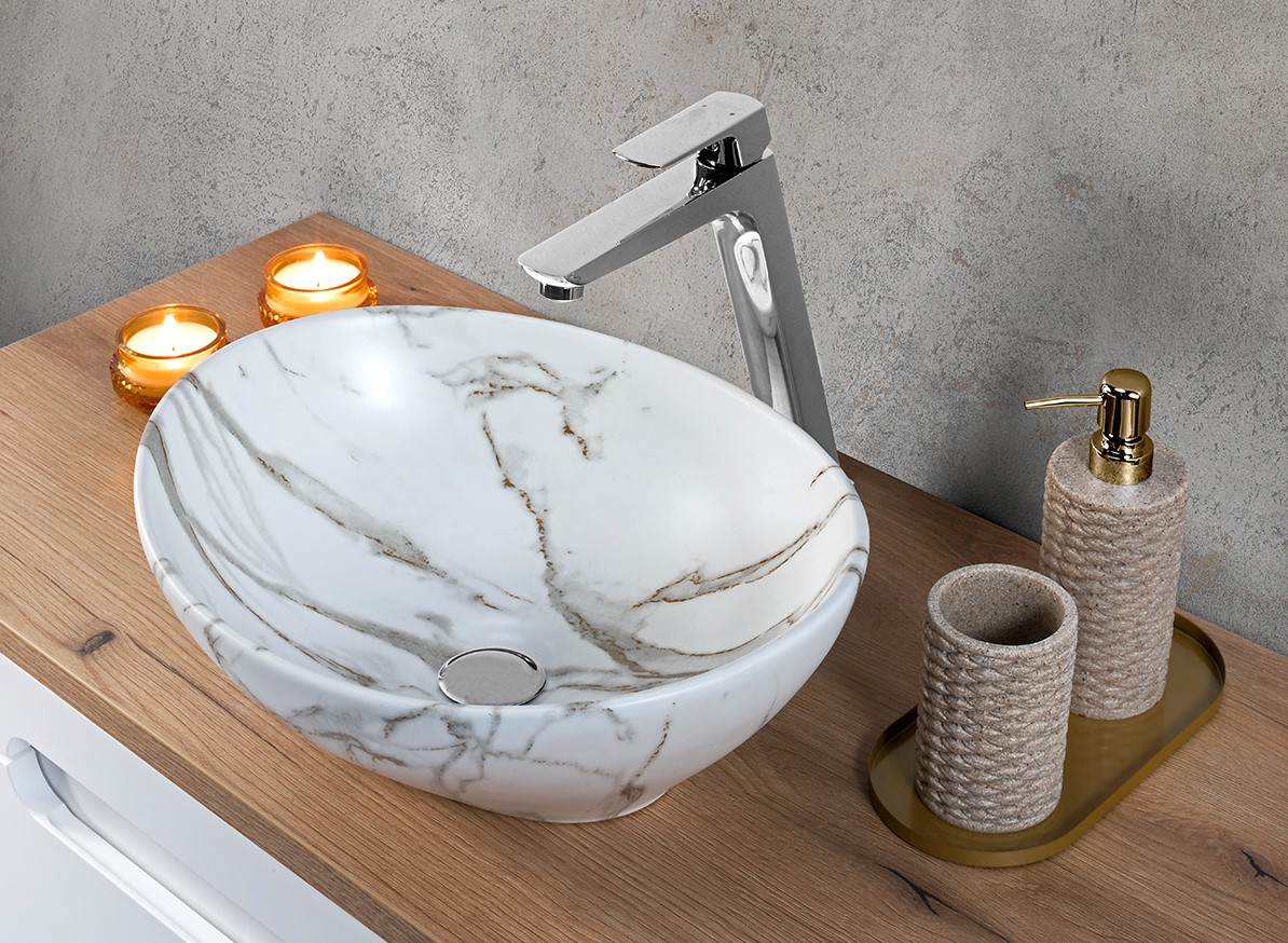 ArtCom Kúpeľňová skrinka s umývadlom a doskou FIJI White DU60/1 | 60 cm – Obrázok 16