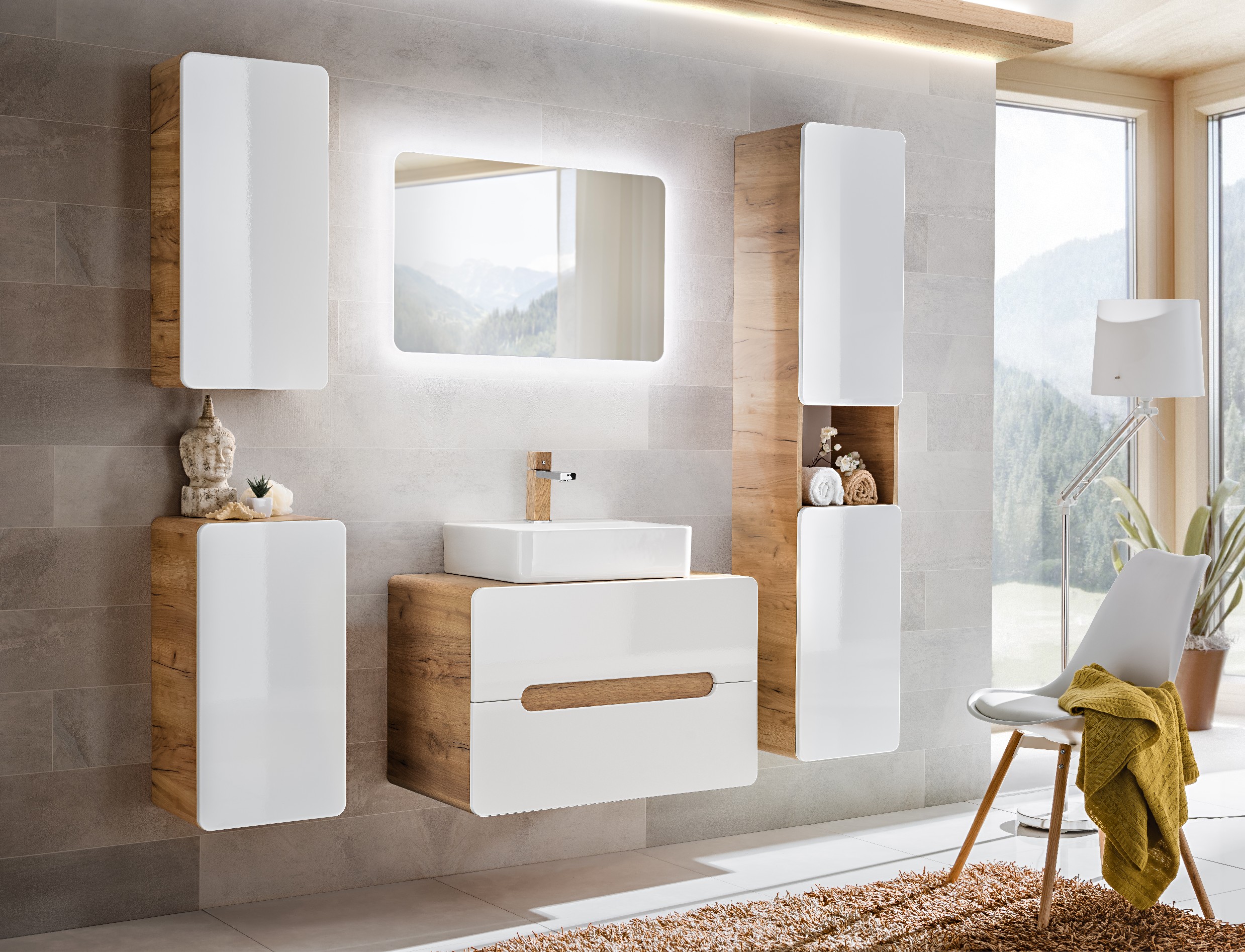ArtCom Skrinka pod umývadlo ARUBA White 826 | 40 cm – Obrázok 2