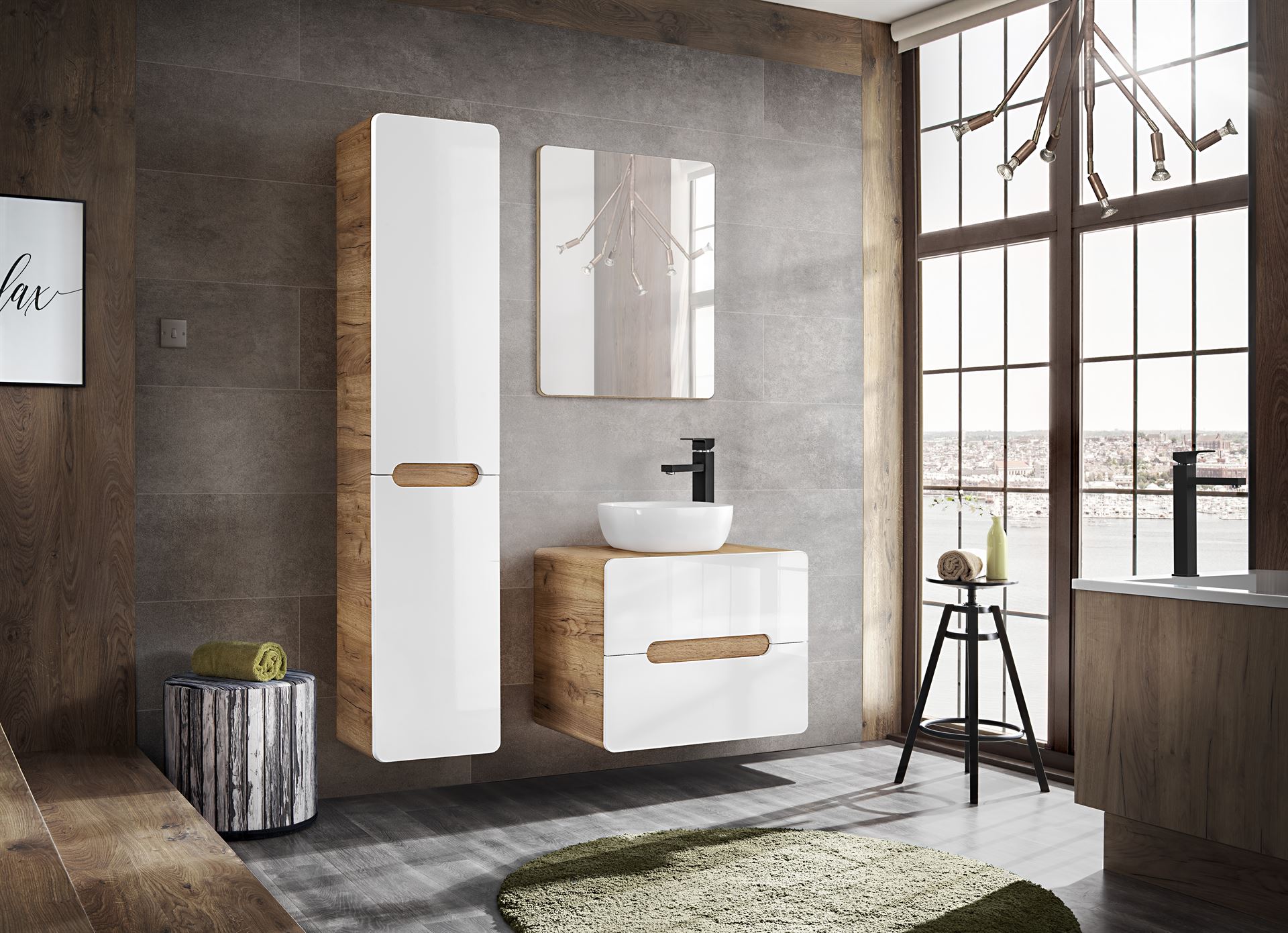 ArtCom Závesná skrinka do kúpeľne ARUBA White 830 – Obrázok 2
