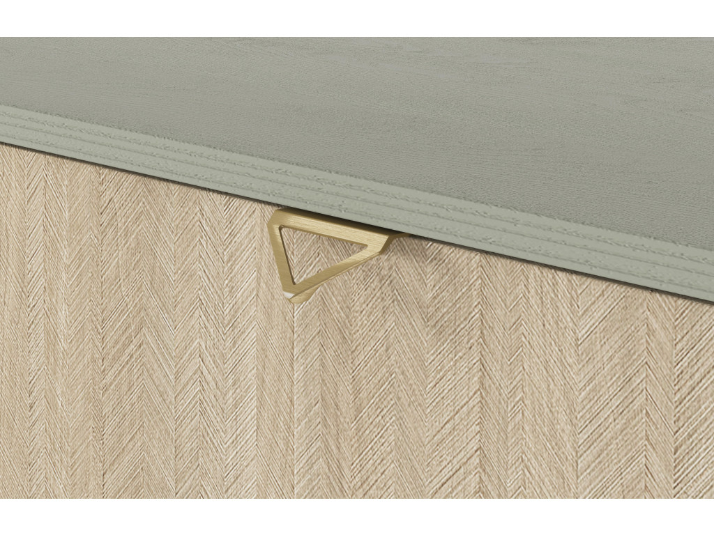 ArtPS Komoda TIMBER KSZD106 | béžová/zelená – Obrázok 6