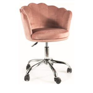 Signal Kancelárska stolička ROSE VELVET Farba: Staroružová / Bluvel 52