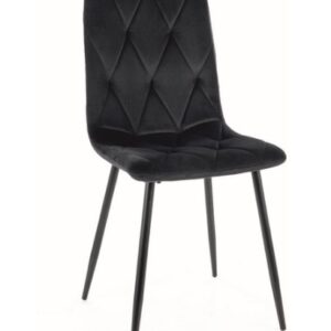 Signal Jedálenská stolička TOM VELVET Farba: Čierna / Bluvel 19