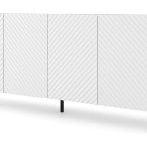 ARTBm Komoda SURF 200 | 4D Prevedenie: Biela mat / čierne nohy