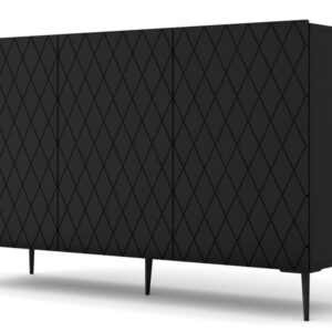 ARTBm Komoda DIUNA 145 3D | čierny mat Prevedenie: Čierny mat / čierne nohy