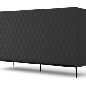 ARTBm Komoda DIUNA 145 3D | čierny mat Prevedenie: Čierny mat / čierna podnož