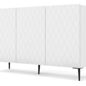 ARTBm Komoda DIUNA 145 3D | biely mat Prevedenie: Biela mat / čierne nohy