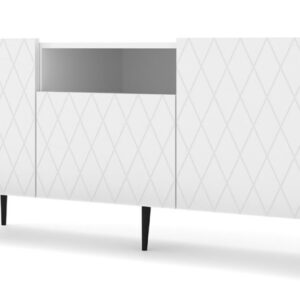 ARTBm TV stolík DIUNA 145 2D1K | biela matná Prevedenie: Biela mat / čierne nohy