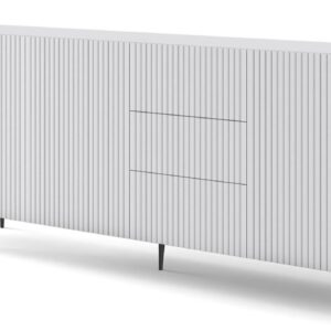 ARTBm Komoda RAVENNA B 3D3S 200 | biela matná Prevedenie: Biela matná / čierne nohy