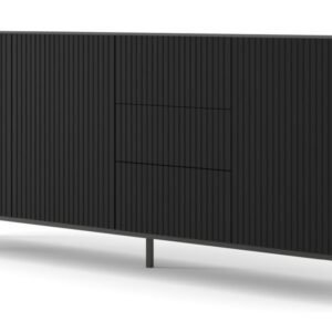 ARTBm Komoda RAVENNA B 3D3S 200 | čierna matná Prevedenie: Čierny mat / čierna podnož