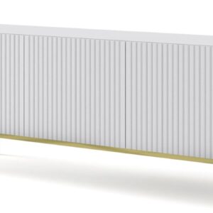 ARTBm TV stolík RAVENNA B 3D 150  | biela matná Prevedenie: Biela matná / zlatá podnož