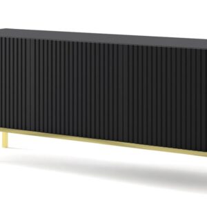 ARTBm TV stolík RAVENNA B 3D 150  | čierna matná Prevedenie: Čierny mat / zlatá podnož