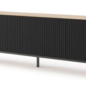 ARTBm TV stolík RAVENNA B 4D 200  | dub artisan / čierna matná Prevedenie: Dub artisan / čierna matná / čierna podnož