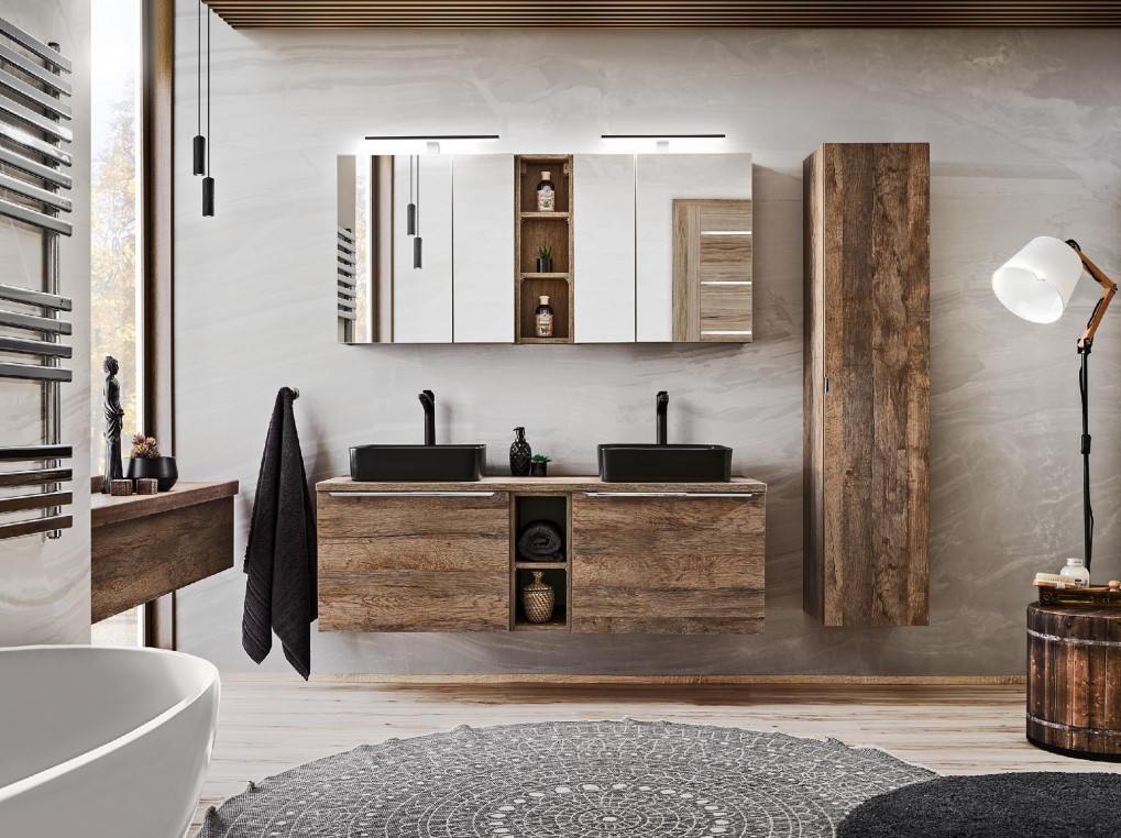 ArtCom Zrkadlová skrinka SANTA FE Oak 84-60 | 60 cm – Obrázok 6